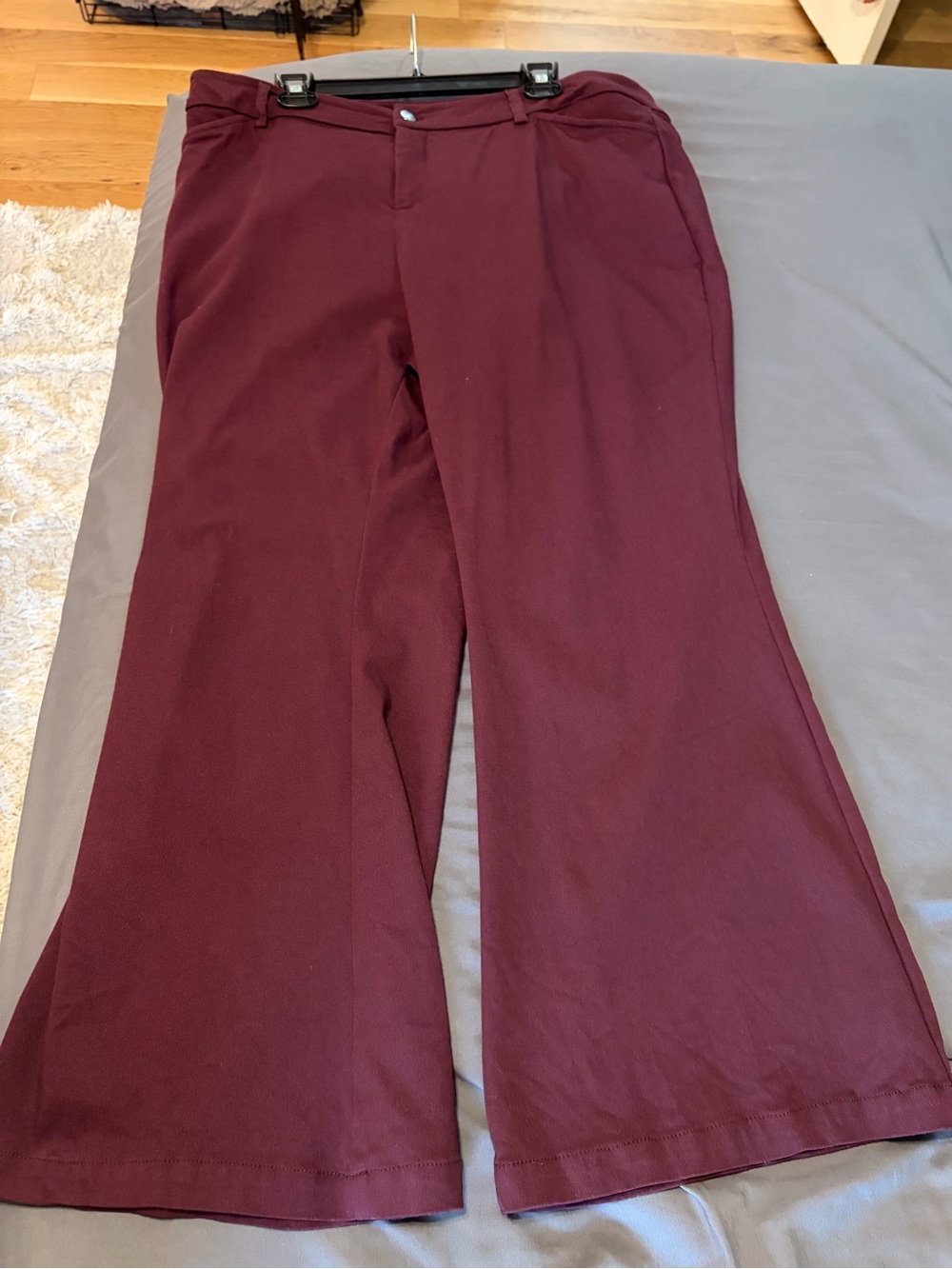 Cato Wine Wide-Leg Pants